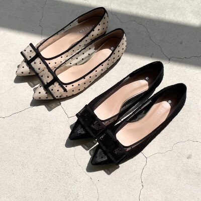 〖 carino 〗ドットチュールパンプス 