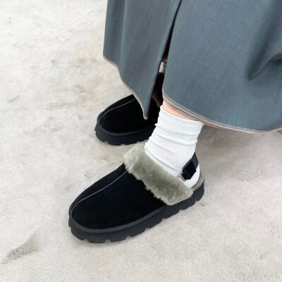 〖 carino 〗本革ムートンサボ 