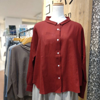 ウォッシャブルウールワイドブラウス