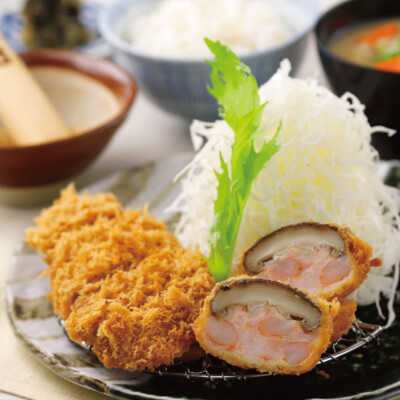 【季節のおすすめ】大ぶり椎茸の海老しんじょうかつ