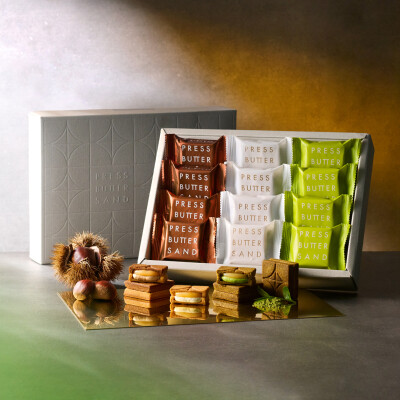 お歳暮におすすめ！バターサンド3種詰合せ〈栗・宇治抹茶〉12個入、20個入