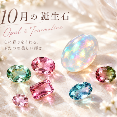 【CHARMY】〜10月生まれのあなたへ〜心を映す「オパール」と彩りを秘めた「トルマリン」